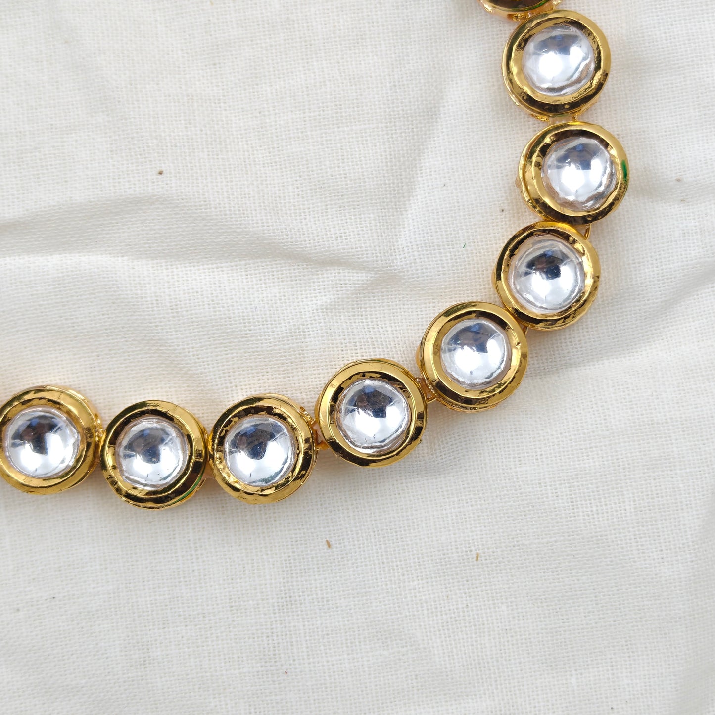 16834 Mennakari Kundan single line necklace