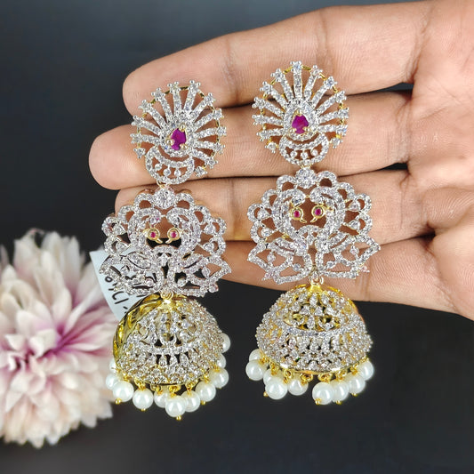 1748 GJ Ruby stone chandbali