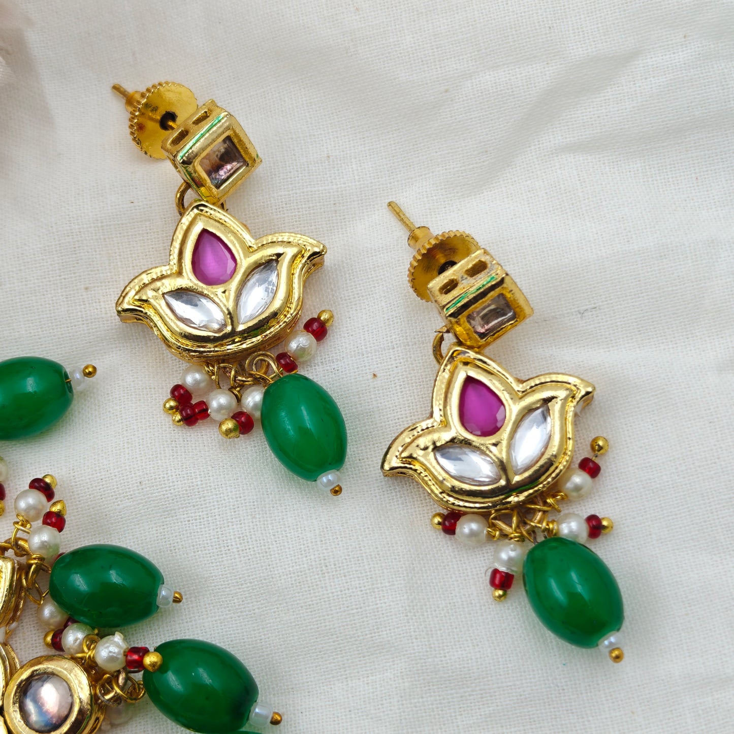8019 Kundan necklace with maangtika