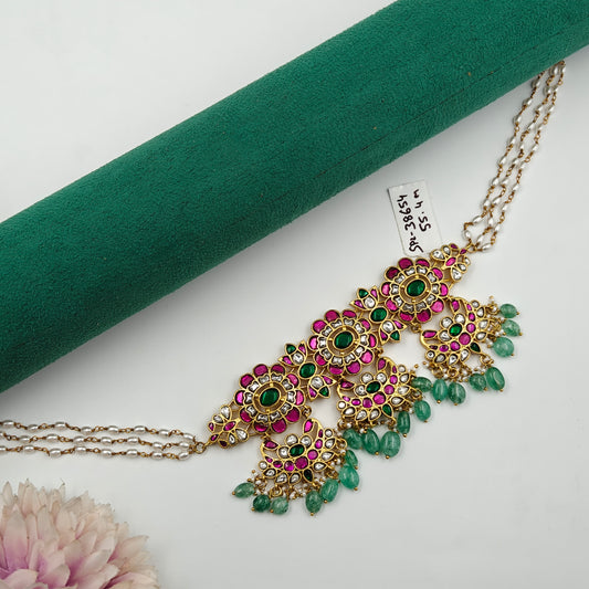 38654 Jadau choker multi stone