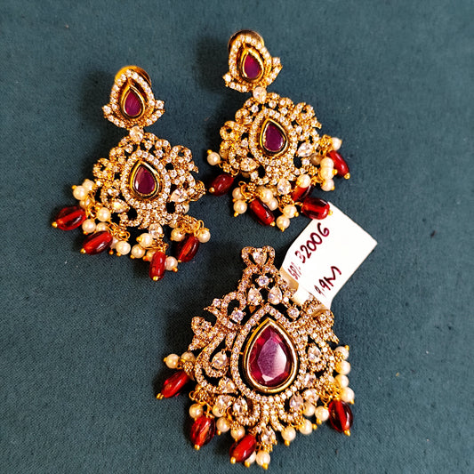 32006 Red Victorian Pendant set