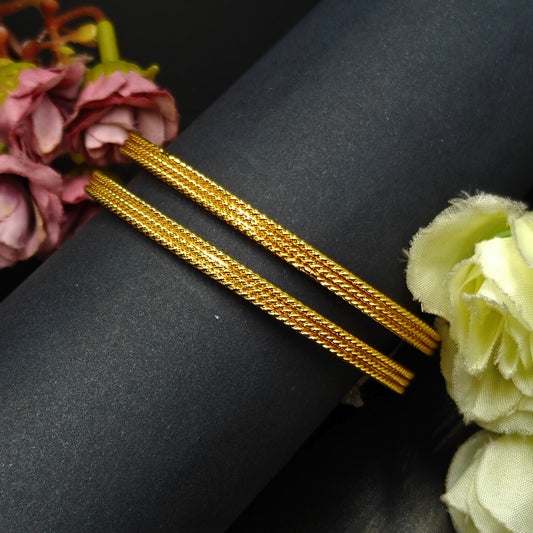 34561  Gold polish 2 pcs bangle