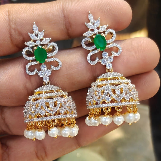 39466 GJ green jhumki