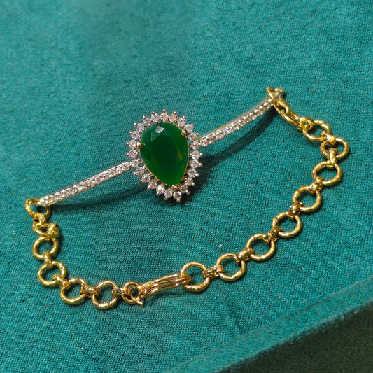 39192 GJ green Chain bracelet