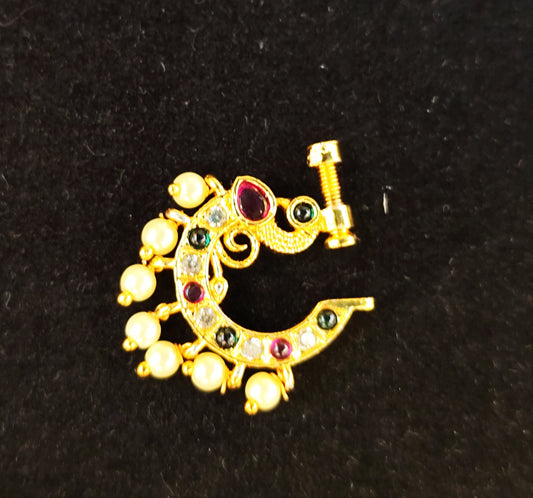 Golden color nose pin