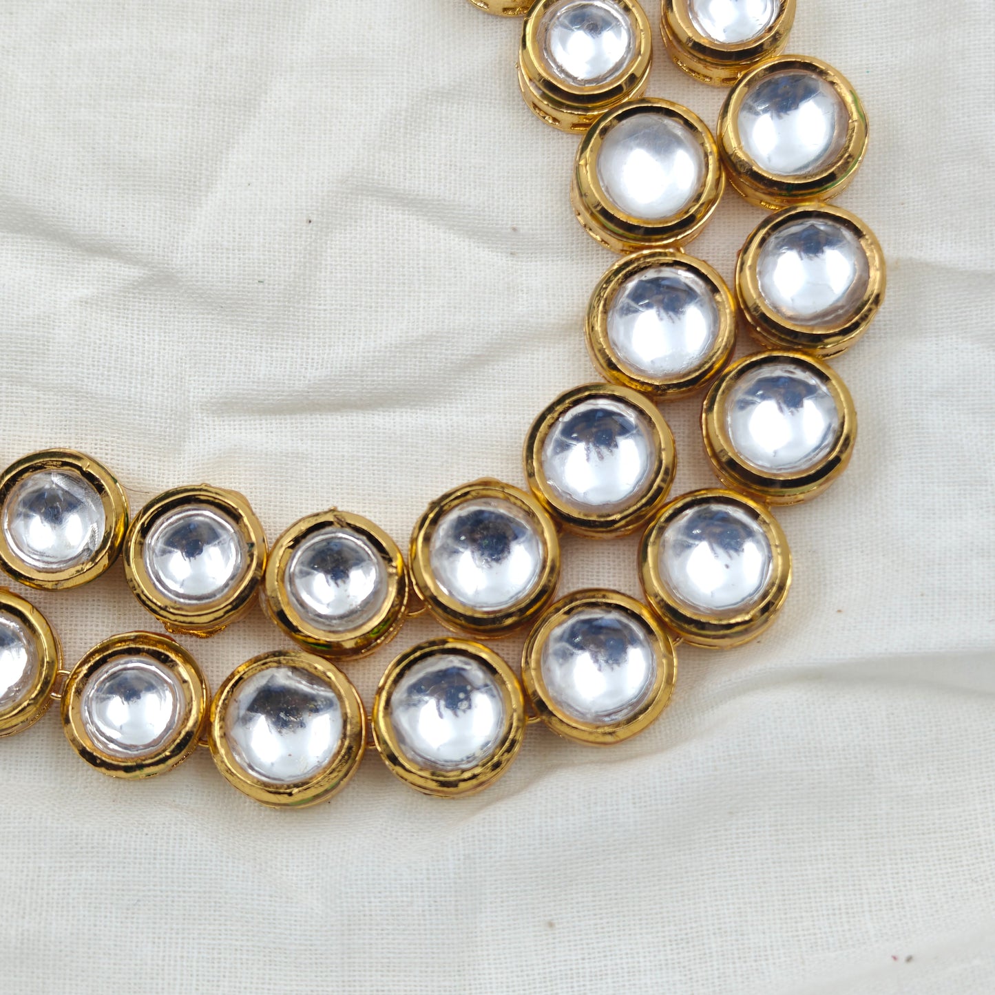 16869 Mennakari Kundan short necklace without beads