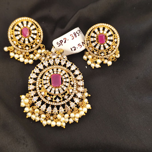 38579 Victorian Ruby pendant set