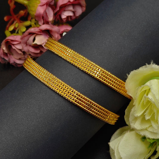 10192 Gold polish 2 pcs bangle