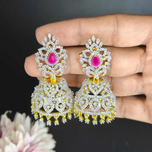 39775 GJ Ruby stone jhumki
