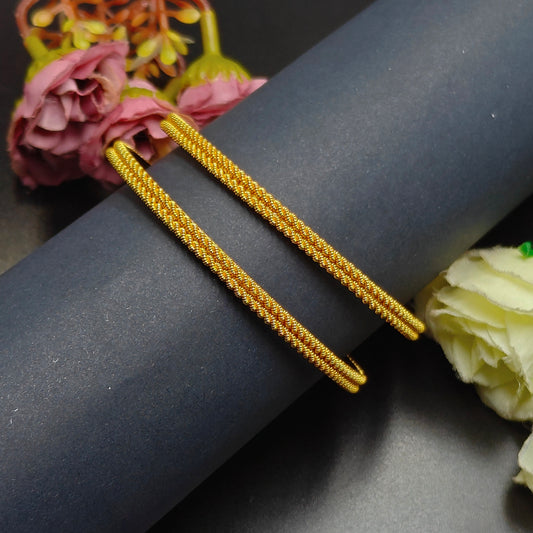 40019  Gold polish 2 bangle