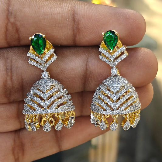 38178 GJ green jhumki