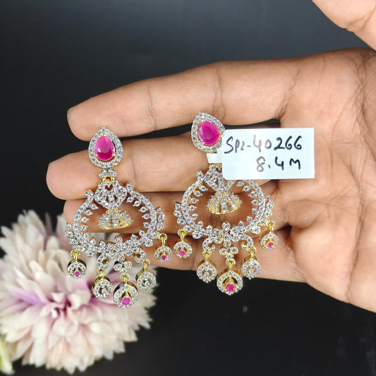 40266 GJ Ruby stone chandbali