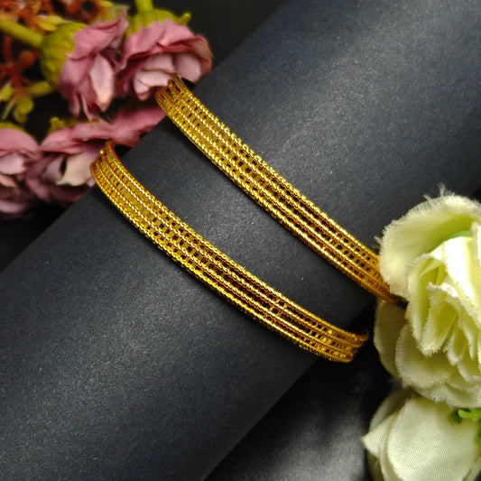 34552 Gold polish 2 pcs bangle