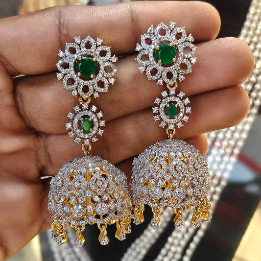 35487 GJ green jhumki