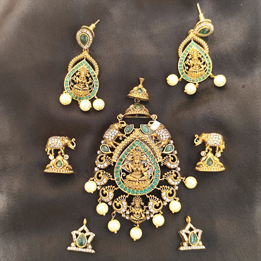 37508 Victorian Lakshmi pendant set