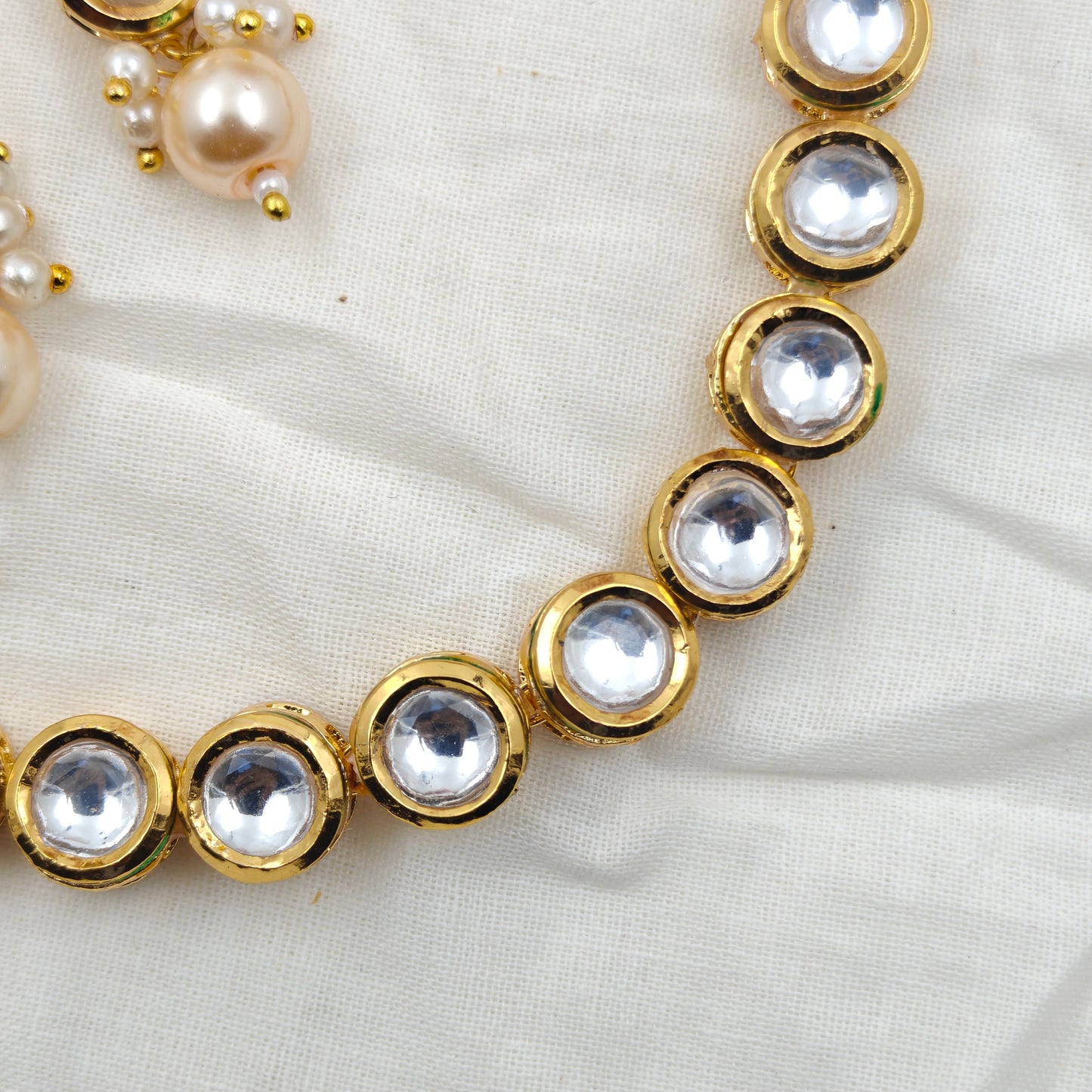 16834 Mennakari Kundan single line necklace