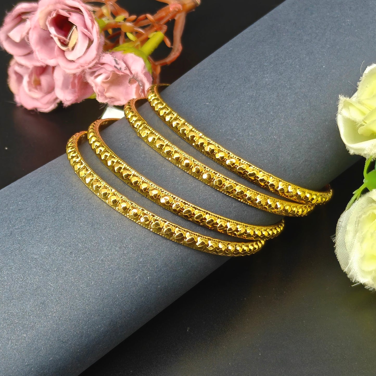 20716 Gold polish 4 bangles