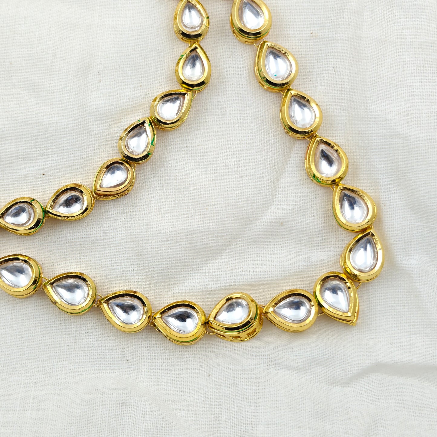 11881 Mennakari Kundan 2 Layers necklace