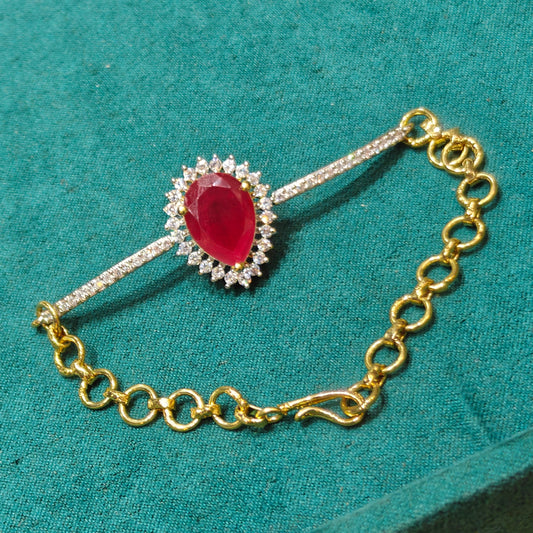 39191 GJ Ruby Chain bracelet