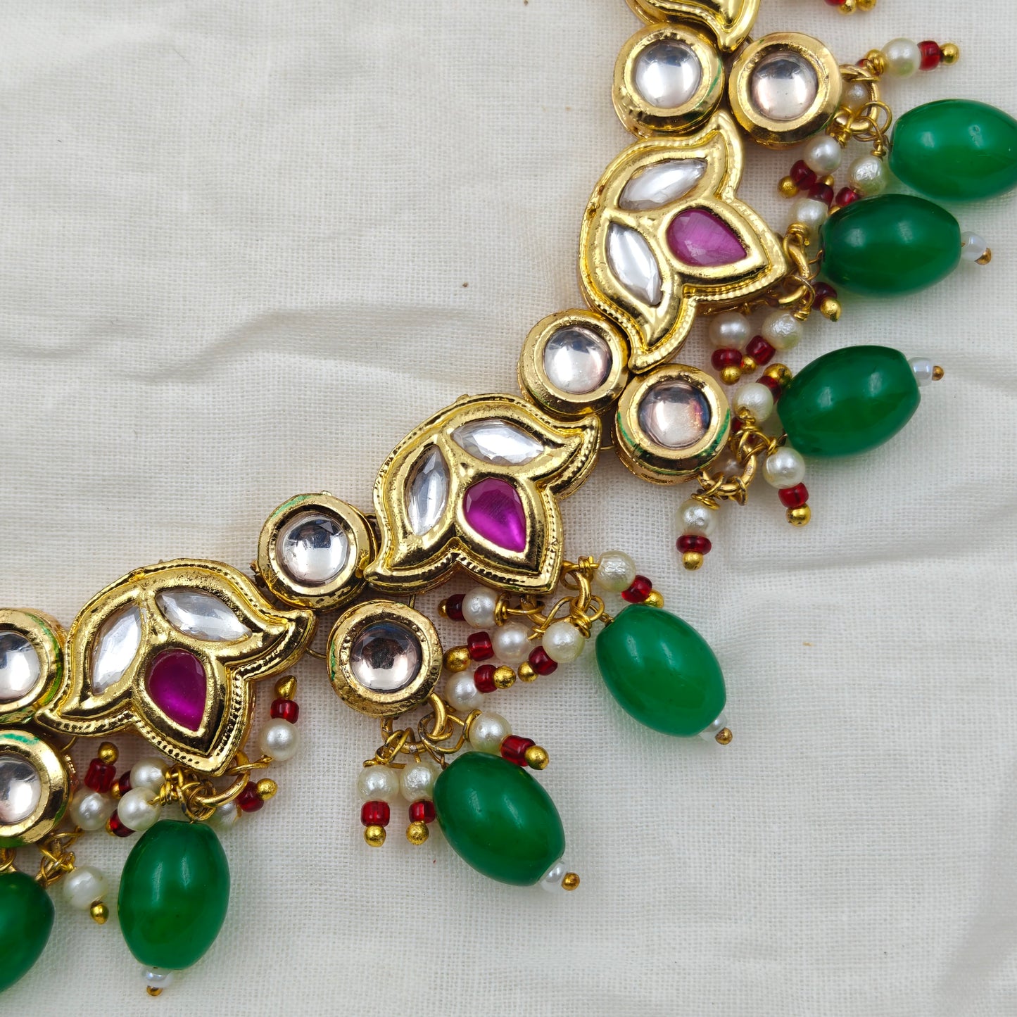 8019 Kundan necklace with maangtika