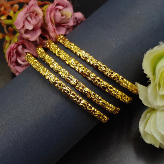 40018 Gold polish 4 pcs bangle