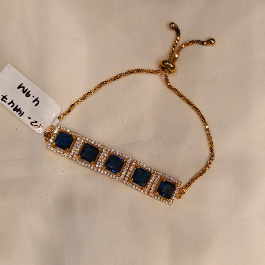 14945 gp blue stone chain bracelet