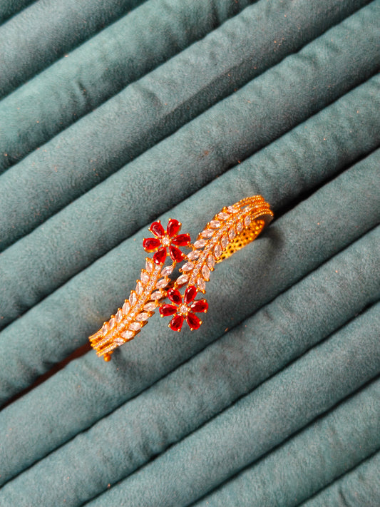 13355 CZ red stone bracelet