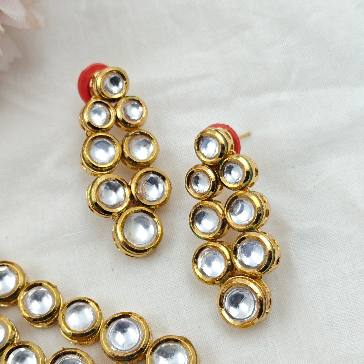 15877 Mennakari Kundan 2 Layers necklace
