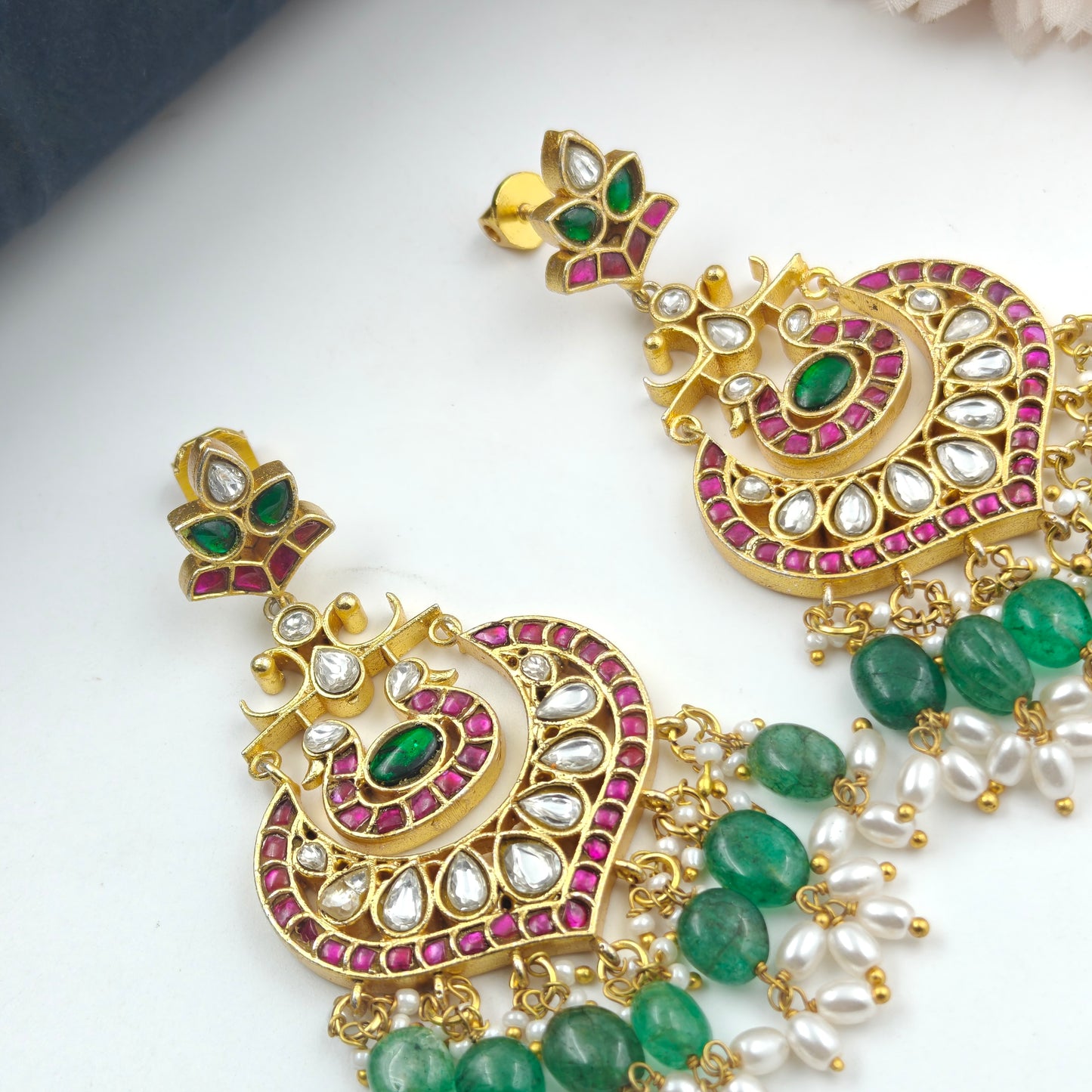 40820 jadau chandbali multi color